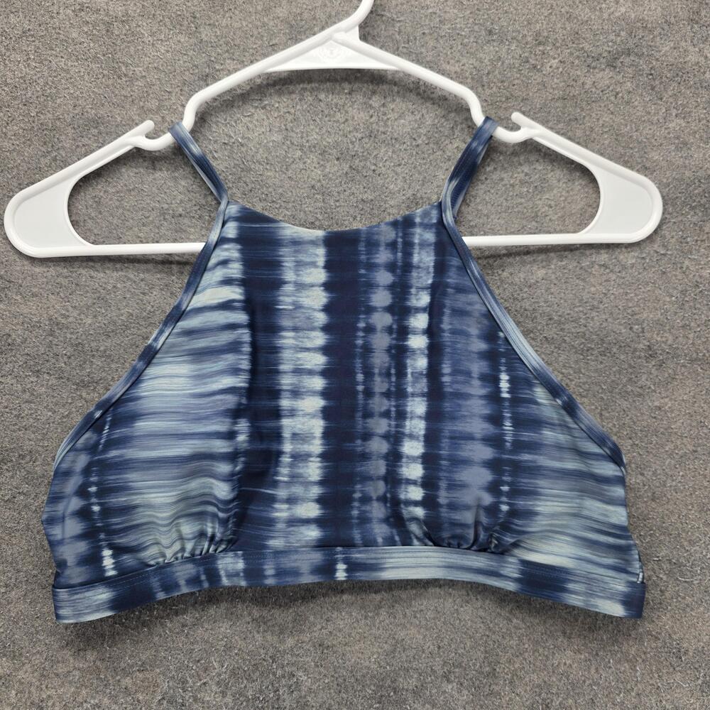 PrAna Sports Bra Womens M Blue Tie Dye Crossback Adjustable Lightly Lined